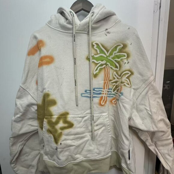 Palm Angels Palm Neon Hoodie 'Off White/Multicolor' - Picture 2 of 4